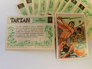 34x DIFF VINTAGE 1966 BANNER TARZAN TRADING CARDS PARTIAL SET EX,  /NRMT COND 3