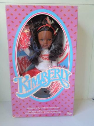 African American 1983 Tomy Kimberly Cheerleader Doll 2010 Nrfb