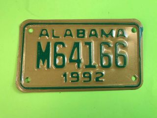 Vintage Alabama Motorcycle License Plate NOS never issued 3