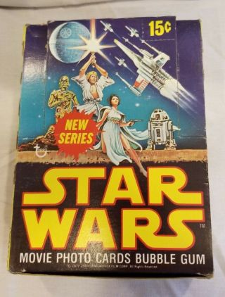 1977 Topps Star Wars 1 Card Box 36 Packs Stock