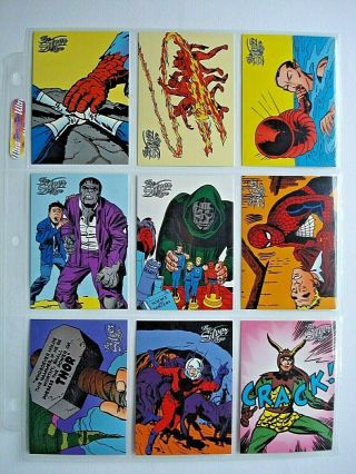 1998 Skybox Marvel The Silver Age Complete 100 Card Base Set,  Promo,  Wrapper