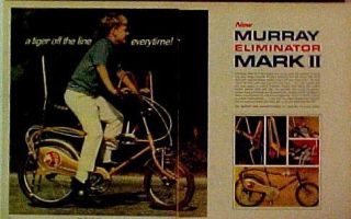 1969 Murray Bike Eliminator Mark Ii Bicycles (2) Page Vintage Boys Bike Trade Ad