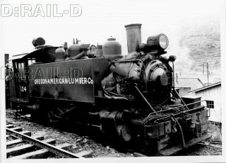 9dd037 Rp 1940s/1980s Oregon American Lumber Co Railroad Locomotive 104