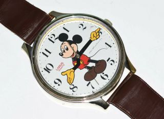Cute Lorus Walt Disney Mickey Mouse Wrist Watch 33 " Tall Wall Clock Huge - Estate
