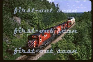 Slide - Canadian Pacific Cp 4566 M - 630 Action At Lake Orford Pq 1989