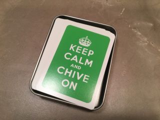 Keep Calm and Chive On playing cards in tin RARE Unique gift 4