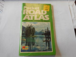 Vintage Kmart Pocket Road Atlas Usa Canada Mexico - Map