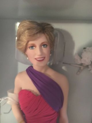 Lovely Franklin Princess Diana Porcelain Doll: Princess Of Culture