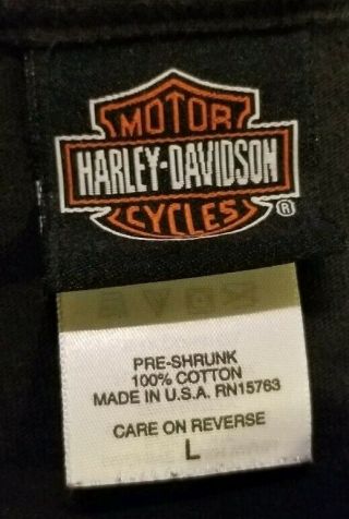 Harley Davidson It Ain ' t Over Till The Fat Boy Sings Sz L Black T - shirt  4