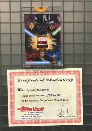 2009 Star Wars Galaxy 1/1 Series 4 Proof Card W/ Topps Vault
