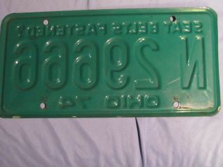 license plate Ohio vintage N 29666 1974 2