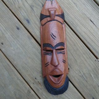 Hand Carved African Wooden Mask Ethnic Wood Carving Senegal Africa