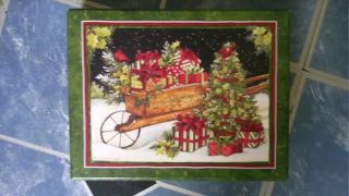 Lang Boxed Christmas Cards Artwork By Susan Winget Perfect Timing Winterry Cart