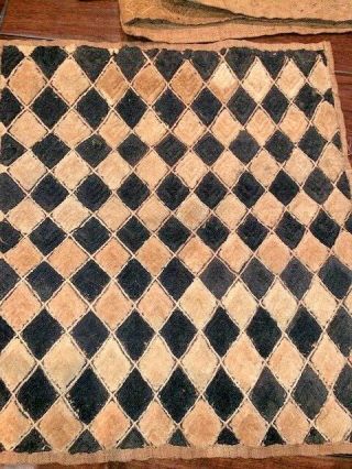 Africa Kuba Cloth Natural Woven Raffia Congo Fabric 22 " X 19 "