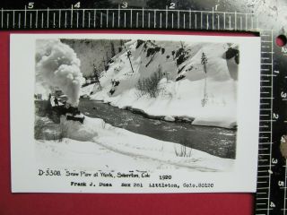 B&w Rppc Photo A Of Denver & Rio Grande Western Railroad Snow Removal Silverton