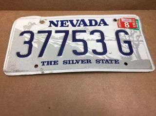 NEVADA “ 1980s “LICENSE PLATE (37753 G).  AUGUST 1993 2