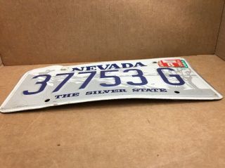 NEVADA “ 1980s “LICENSE PLATE (37753 G).  AUGUST 1993 3