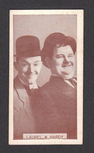 Stan Laurel & Oliver Hardy Vintage Movie Film Star Cigarette Card Small Version