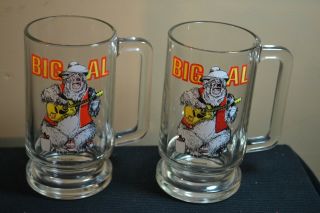 Set of 2 Walt Disney Productions Country Bear Jamboree BIG AL Souvenir Glass Mug 2