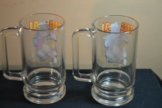 Set of 2 Walt Disney Productions Country Bear Jamboree BIG AL Souvenir Glass Mug 7