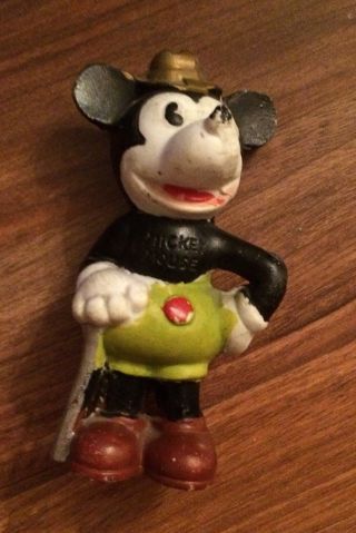 Vintage 1930’s Mickey Mouse Porcelain Or Bisque Walt E Disney Made In Japan