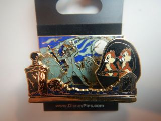 Haunted Mansion Disneyland Chip & Dale Hitchhiking Ghost 3d Pin