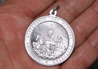 Large Our Lady of Guadalupe Holy Medal & Sacrament of Eucharist Latin & Spanish 4