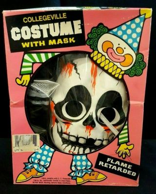 Collegeville Costume W/ Mask Skeleton Child 