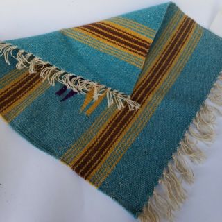 Chimayo Hand Woven Rug Southwest Native Ortega Vintage Wool Wall Art 3