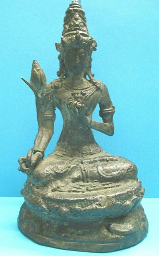 Ancient Antique Bronze Vajrasattva Buddhism 18th 19th Century Chinese Statue