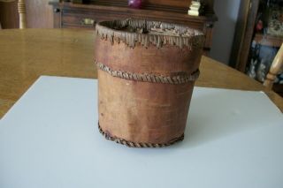 Vintage Native American Indian Salish Montana Birch Bark Basket