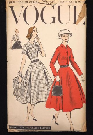 Vintage Vogue 8830 1950 