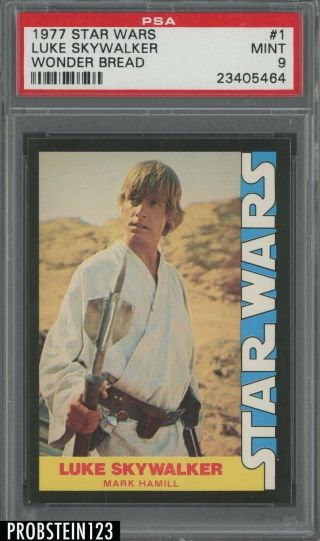 1977 Topps Star Wars Wonder Bread Luke Skywalker Psa 9