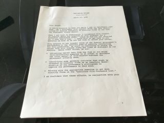 White House 1980 Signed Letter To Actor & Civil Rights Activist Brock Peters