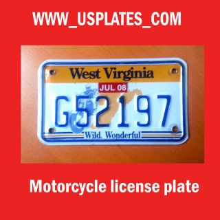West Virginia Motorcycle License Plate Tag Bike Harley Davidson Cycle