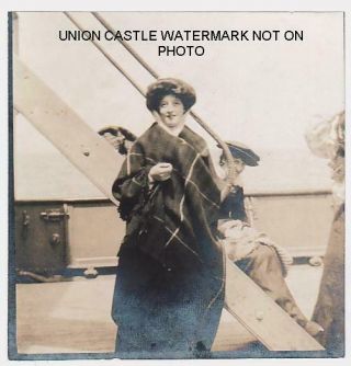 Unique Personal Photo Passengers On Board White Star Line Rms Cedric June 1904
