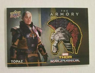 2018 Upper Deck Thor Ragnarok The Armory As - 17 Topaz Memorabilia Costume Card