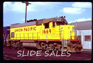 Cf2071 Orig.  Slide Union Pacific 1669 Gp15 - 1 Kansas City,  Ks On 7 - 19 - 87