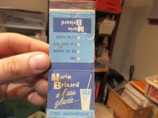 Vintage Old Matchbook Cover Marie Brizard A L 