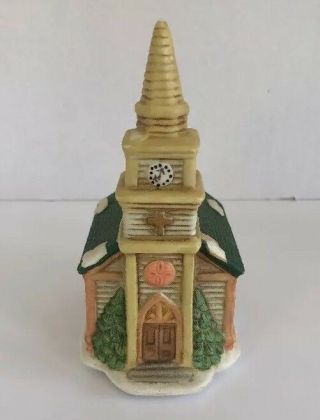 , Olde Town Christmas Village House / Building Church Miniature Piece 1993