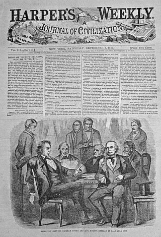Mormon Brigham Young Interview 1859 Harper 