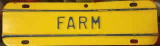 Vintage Metal Farm License Plate Topper Truck/tractor? Farming