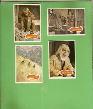 D318.  2.  Four Scanlens 1975 Planet Of The Apes Tv Cards - 11,  15,  18,  18