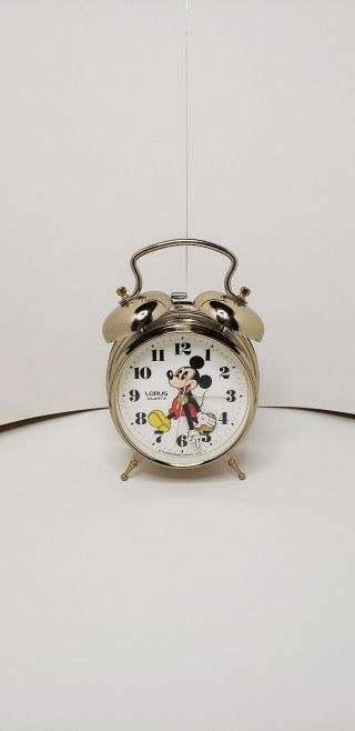 Vintage Lorus Quartz Walt Disney Mickey Mouse Alarm Clock