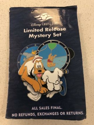 Disney Pin Dcl Cruise Line Towel Animal Mystery Set Porthole Pluto Pooh
