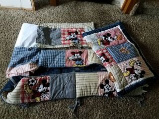 Disney Vintage Mickey Mouse Sports Nursery Bedding Set