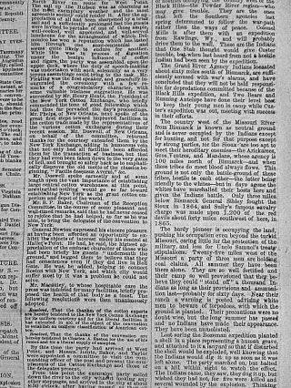 BLACK HILLS EXPEDITION - GEN.  CUSTER Indepth 1874 Newspaper LOUISIANA RACE WAR 2