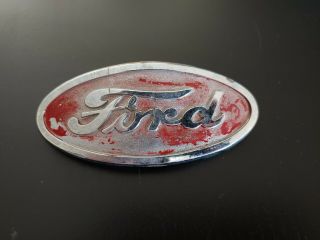 1950s Ford Tractor 8n Front Hood Emblem Ornament Rare Vintage Collectible