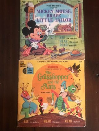 12 Different - Walt Disney’s 24 Page Read Along Book And Record Pinocchio Bambi, 3