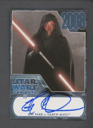 2008 Official Pix Star Wars Fan Days 2 Ray Park As Darth Maul Auto